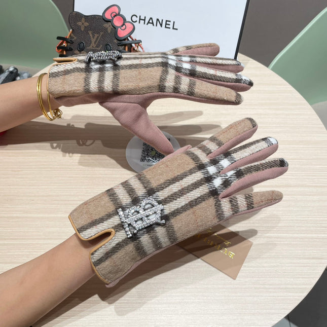 GLOVES IN TAN BROWN WOOL 463814