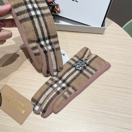 GLOVES IN TAN BROWN WOOL 463814