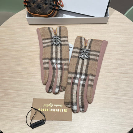 GLOVES IN TAN BROWN WOOL 463814