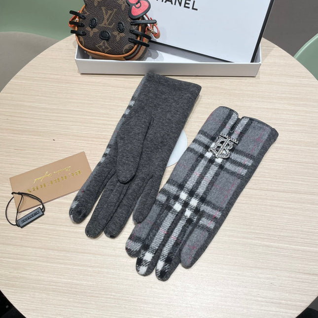 GLOVES IN GRAPHITE GRAY WOOL 463815