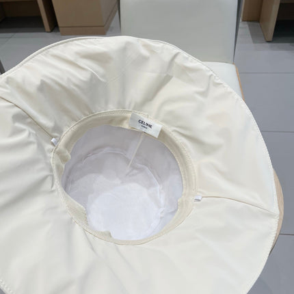CELINE 25S BUCKET HAT 735013 IN IVORY