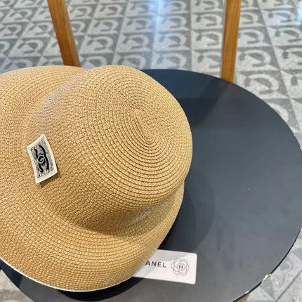 STRAW CLOCHE HAT BROWN 672754