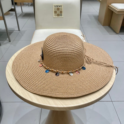 WIDE BRIM HAT MODEL 652183 IN NATURAL WOVEN STRAW