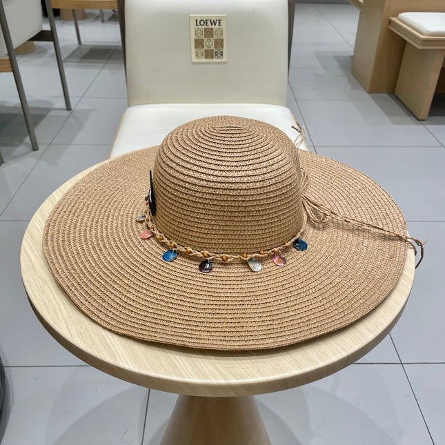 WIDE BRIM HAT MODEL 652183 IN NATURAL WOVEN STRAW
