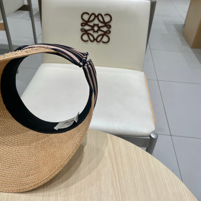 VISOR HAT MODEL 652214 IN NATURAL WOVEN STRAW