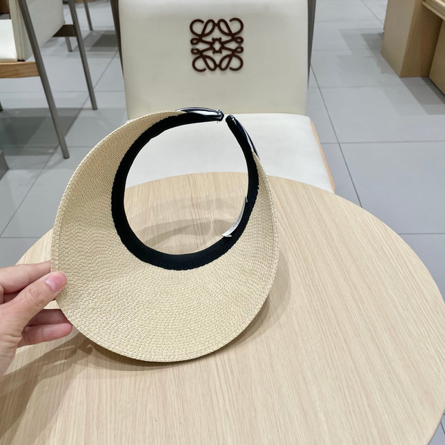 VISOR HAT MODEL 652216 IN BEIGE WOVEN STRAW