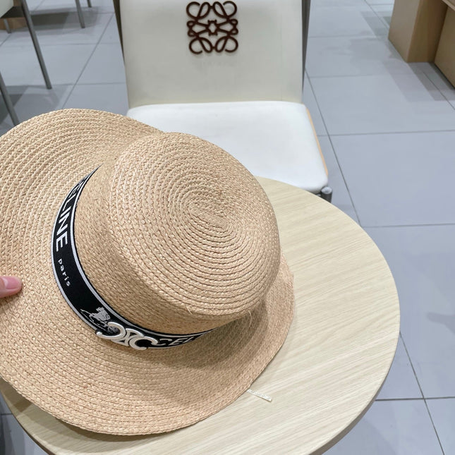 WIDE BRIM HAT MODEL 652234 IN NATURAL WOVEN STRAW