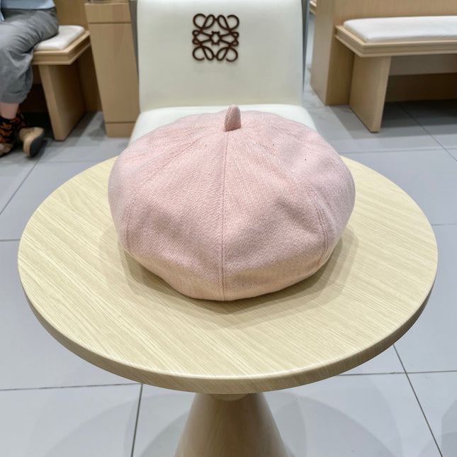 BERET HAT PINK WITH LOGO 672661