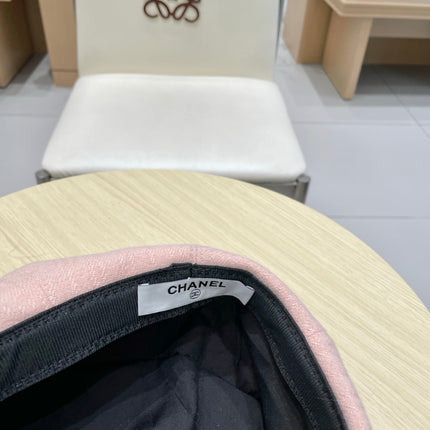BERET HAT PINK WITH LOGO 672661