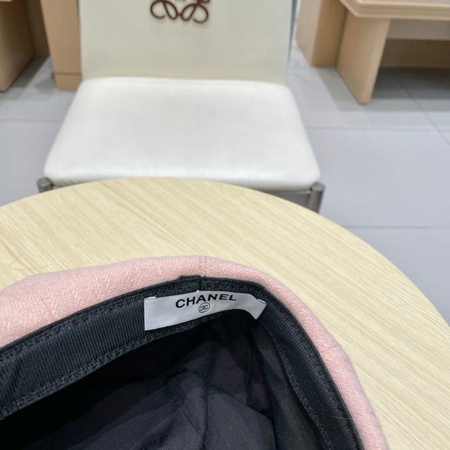 BERET HAT PINK WITH LOGO 672661