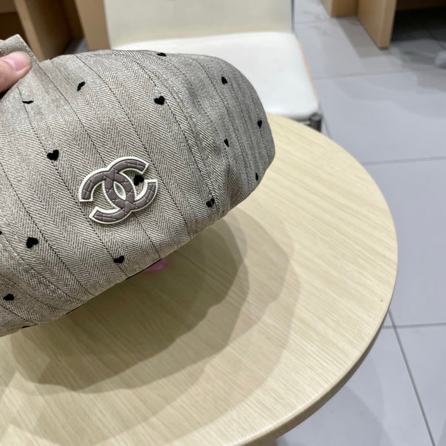 BERET HAT POLKA DOT GREIGE 672670