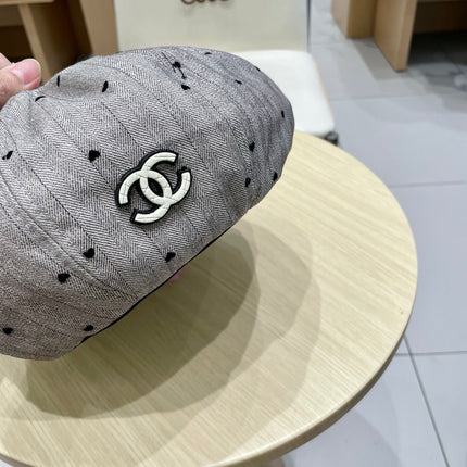 BERET HAT POLKA DOT MOUSE GRAY 672671