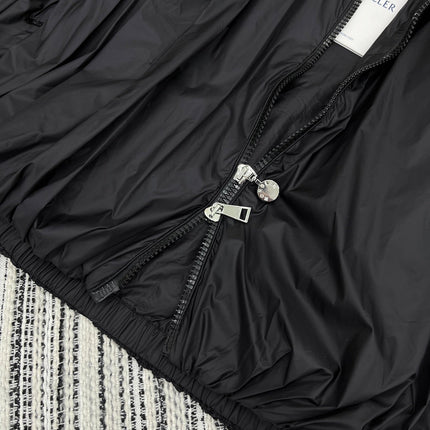 MONCLER ZIP-UP JACKET WITH STAND COLLAR IN BLACK 267979