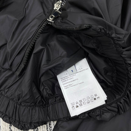 MONCLER ZIP-UP JACKET WITH STAND COLLAR IN BLACK 267979