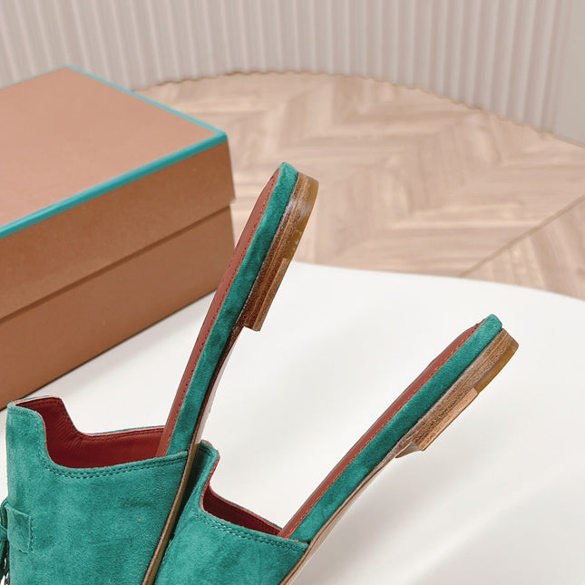 LP SUMMER CHARMS SANDALS IN TEAL BLUE SUEDE