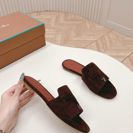 LP SUMMER CHARMS SANDALS IN BURNT UMBER SUEDE