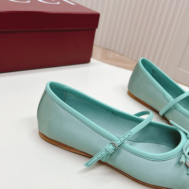 GG BALLET FLAT ARCTIC SILK