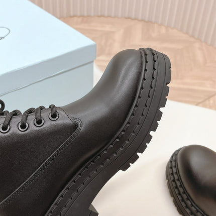 PRA LACE-UP BOOTS BLACK CALFSKIN