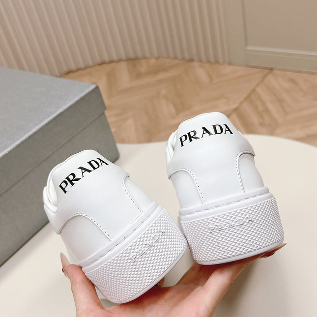 PRA RETRO SNEAKERS WHITE CALFSKIN