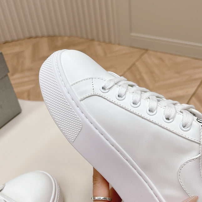 PRA RETRO SNEAKERS WHITE CALFSKIN