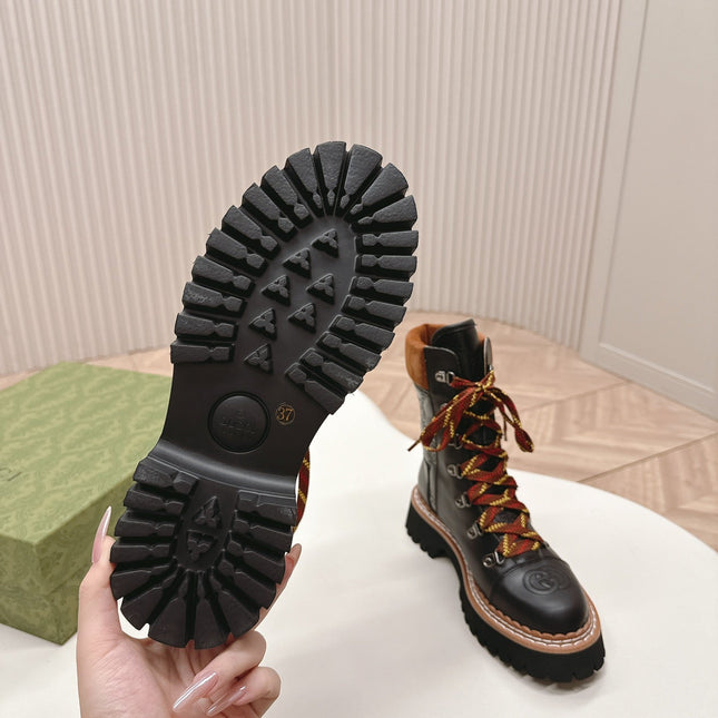 MARTIN ANKLE BOOTS IN BLACK EMBOSSED CALFSKIN MIX BROWN SUEDE