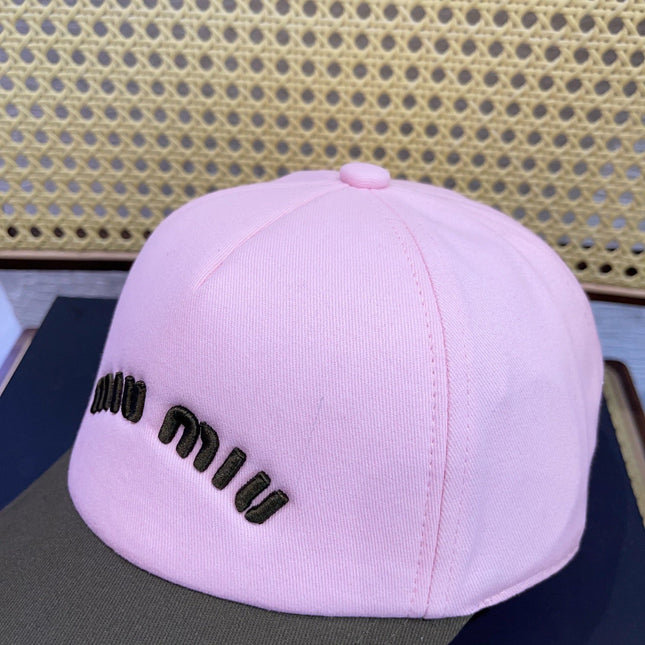 MM BASEBALL CAP IN SHAMPOO PINK FABRIC WITH LOGO EMBROIDERY