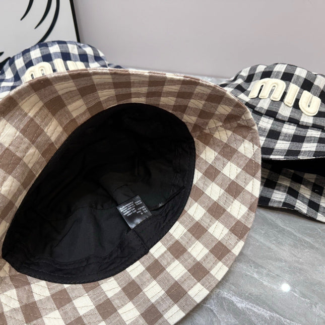 MM BUCKET CHECKED PATTERN WITH LOGO