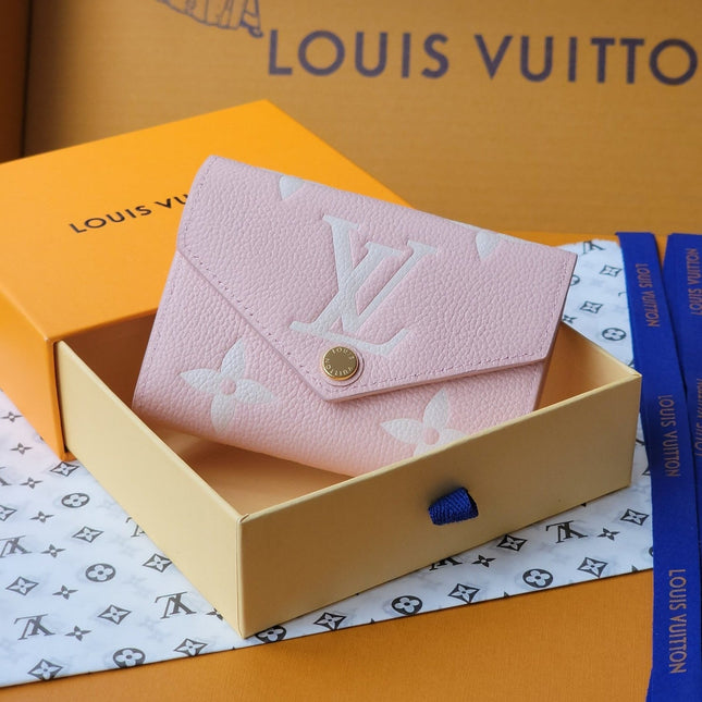 VICTORINE WALLET 12 IN LIGHT PINK MONOGRAM EMPREINTE CALFSKIN