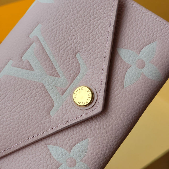 VICTORINE WALLET 12 IN LIGHT PINK MONOGRAM EMPREINTE CALFSKIN
