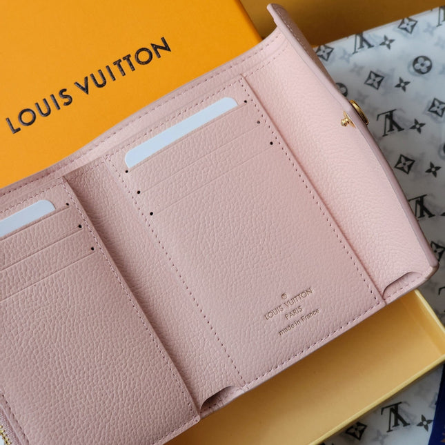 VICTORINE WALLET 12 IN LIGHT PINK MONOGRAM EMPREINTE CALFSKIN