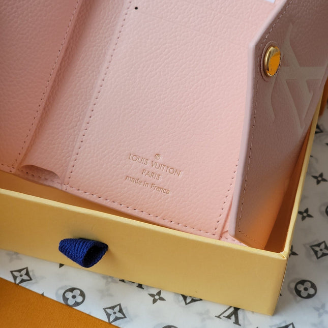 VICTORINE WALLET 12 IN LIGHT PINK MONOGRAM EMPREINTE CALFSKIN