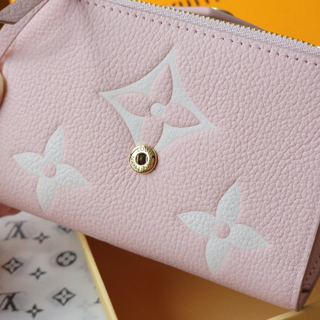 VICTORINE WALLET 12 IN LIGHT PINK MONOGRAM EMPREINTE CALFSKIN