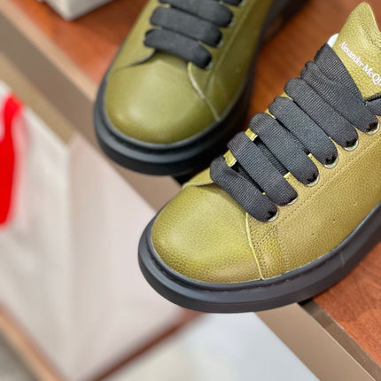 OVERSIZED SNEAKERS IN ARMY GREEN CALFSKIN
