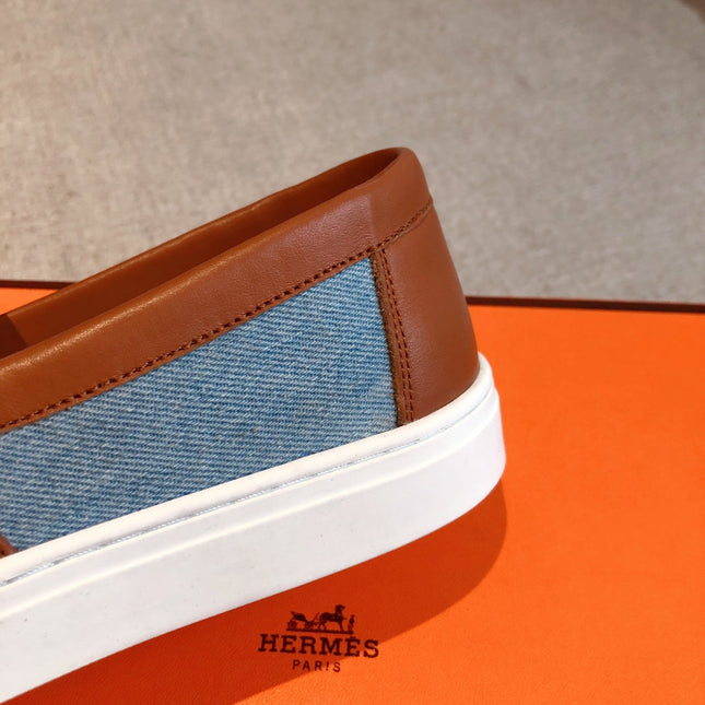 HM GAME SLIP-ON SNEAKER LIGHT BLUE DENIM