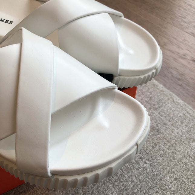 HM INFRA SANDAL WHITE CALFSKIN