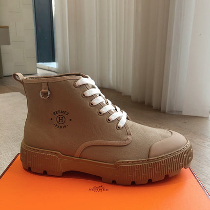HM ITINERAIRE ANKLE BOOT CAMEL CANVAS