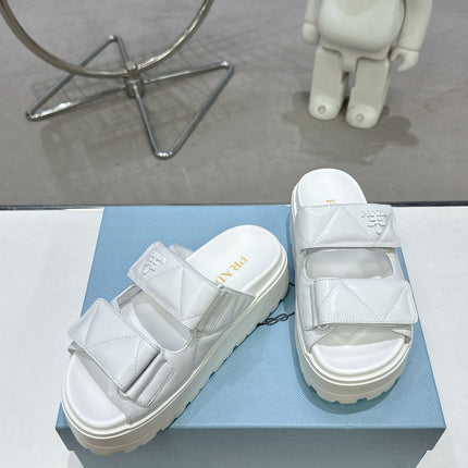 PRA STRAP SANDALS 55MM IN WHITE CALFSKIN