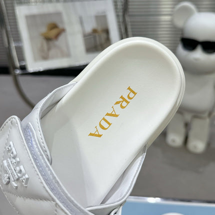 PRA STRAP SANDALS 55MM IN WHITE CALFSKIN