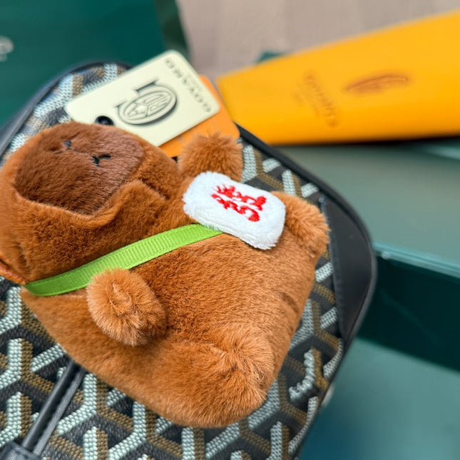 SAINT MARTIN BAG 34 IN BLACK GOYARDINE CANVAS AND CALFSKIN