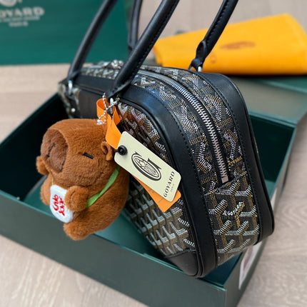 SAINT MARTIN BAG 34 IN BLACK GOYARDINE CANVAS AND CALFSKIN