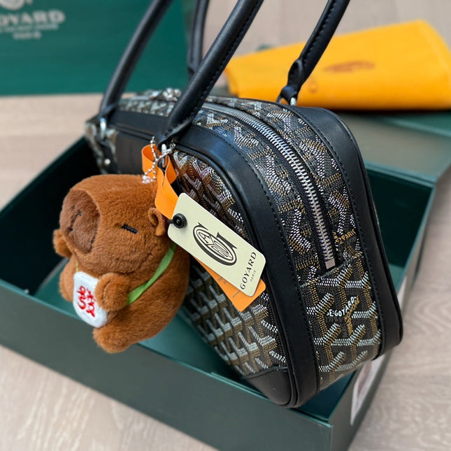 SAINT MARTIN BAG 34 IN BLACK GOYARDINE CANVAS AND CALFSKIN