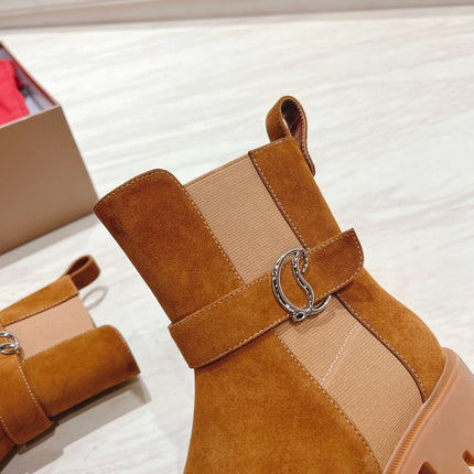 CHELSEA BOOT LUG 30MM IN BROWN SUEDE