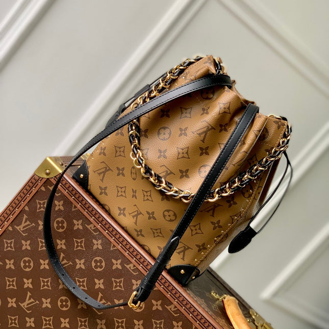 NOÉ TRUNK 23 IN BROWN MONOGRAM REVERSE CANVAS GOLD HARDWARE