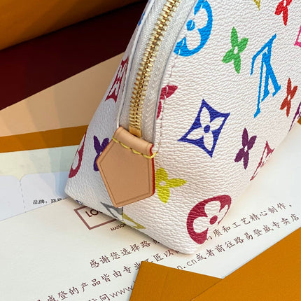COSMETIC POUCH PM 19 IN MULTICOLOR MONOGRAM CANVAS