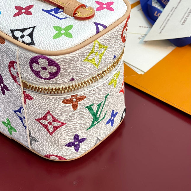 NICE NANO 14 IN MULTICOLOR MONOGRAM CANVAS GOLD ZIPPER