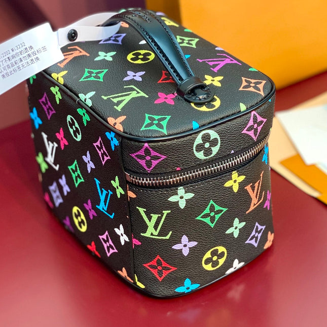 NICE BB 20 IN COLORFUL MONOGRAM CANVAS SILVER ZIPPER