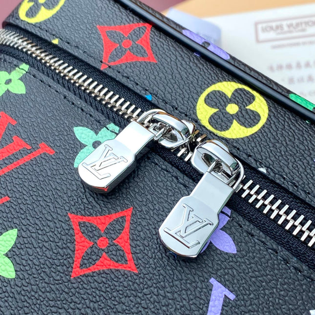 NICE BB 20 IN COLORFUL MONOGRAM CANVAS SILVER ZIPPER