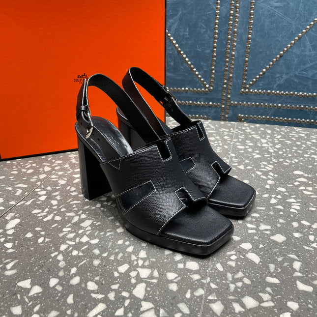 ERIS SANDAL 95 BLACK LAMBSKIN