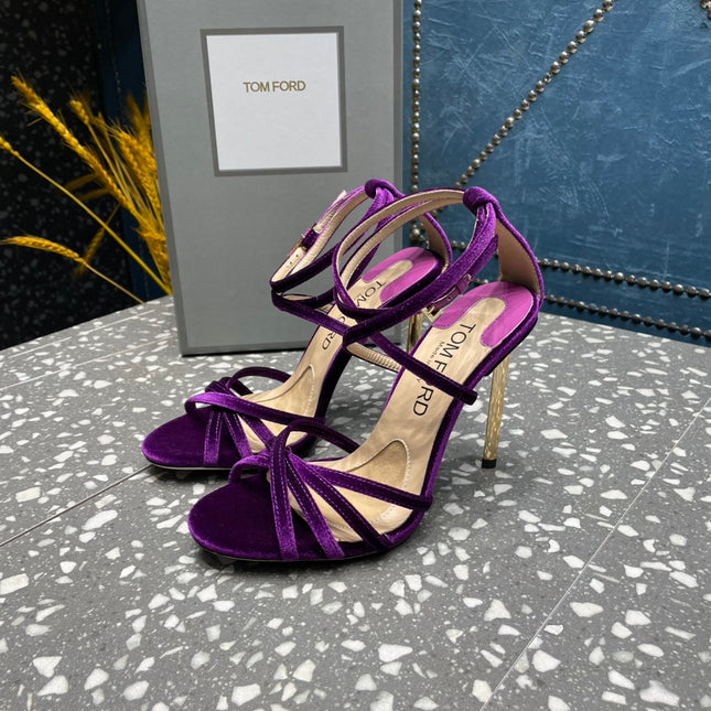 VELVET IDA SANDAL 10 CM PALATINATE PURPLE