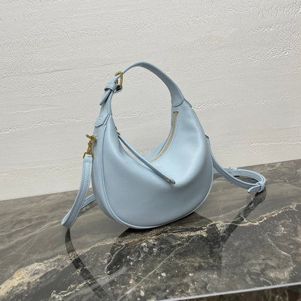 CELINE 25S TEEN LULU BAG 24 IN LIGHT BLUE CALFSKIN GOLD HARDWARE